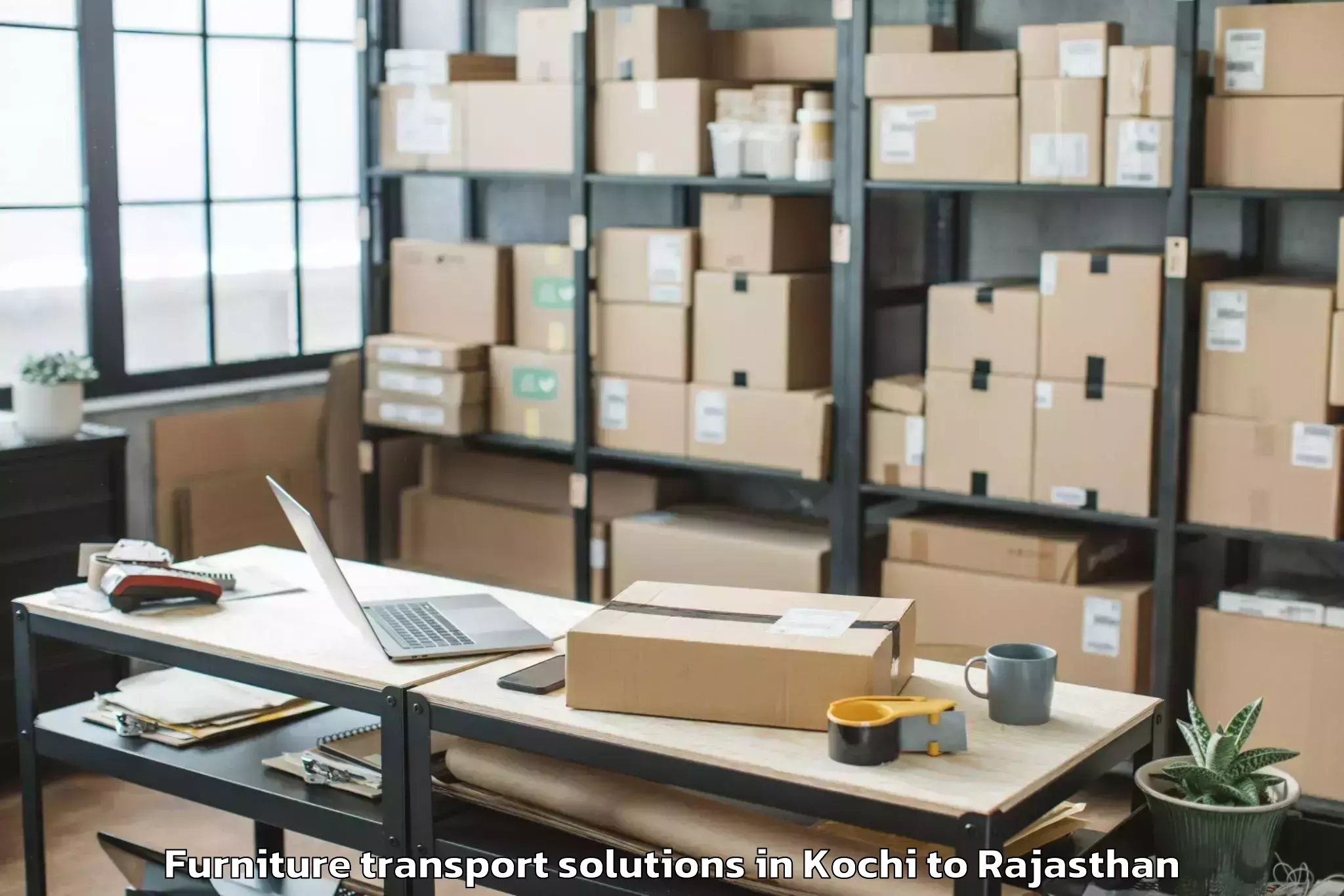 Book Kochi to Falna Furniture Transport Solutions Online